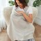 Muslin Nursing Cover for Breastfeeding, Breathable 100% Cotton Privacy Nursing Covers with Rigid Hoop for Mother Nursing Apron, Soft Arch Neckline Nursing Apron (Summer Wheat)